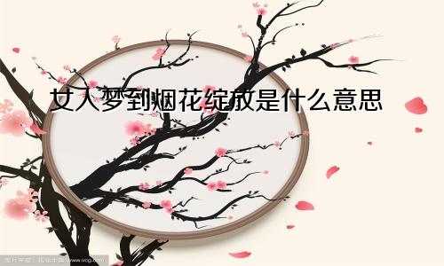 女人梦到烟花绽放是什么意思