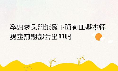 孕妇梦见用纸擦下面有血基本怀男宝前期都会出血吗