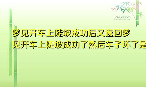 梦见开车上陡坡成功后又返回梦见开车上陡坡成功了然后车子坏了是什么意思