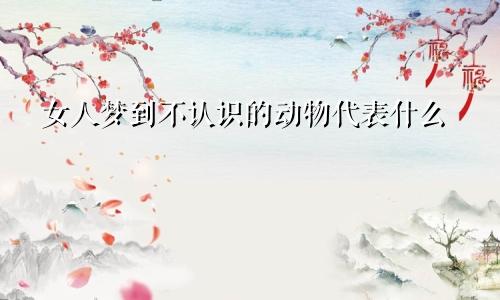 女人梦到不认识的动物代表什么