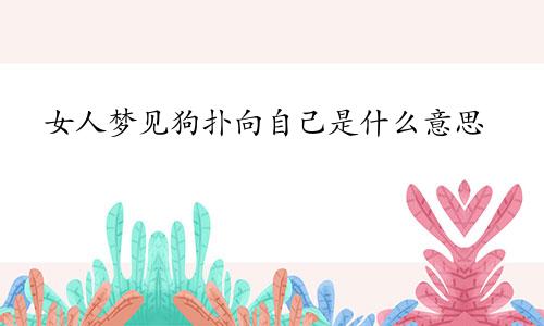 女人梦见狗扑向自己是什么意思