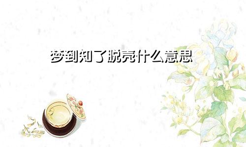 梦到知了脱壳什么意思