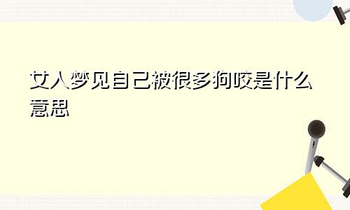 女人梦见自己被很多狗咬是什么意思