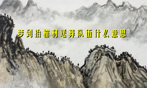 梦到抬棺材送葬队伍什么意思