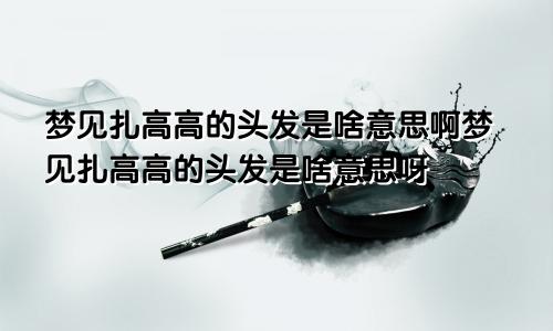 梦见扎高高的头发是啥意思啊梦见扎高高的头发是啥意思呀