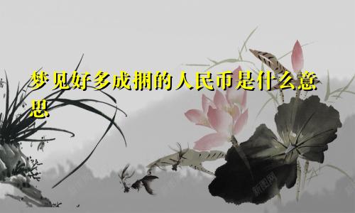 梦见好多成捆的人民币是什么意思