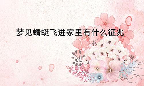 梦见蜻蜓飞进家里有什么征兆