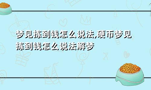 梦见拣到钱怎么说法,硬币梦见拣到钱怎么说法解梦