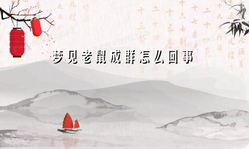 梦见老鼠成群怎么回事