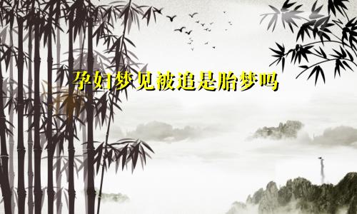 孕妇梦见被追是胎梦吗