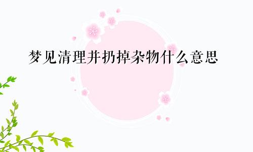 梦见清理并扔掉杂物什么意思