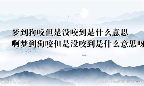 梦到狗咬但是没咬到是什么意思啊梦到狗咬但是没咬到是什么意思呀