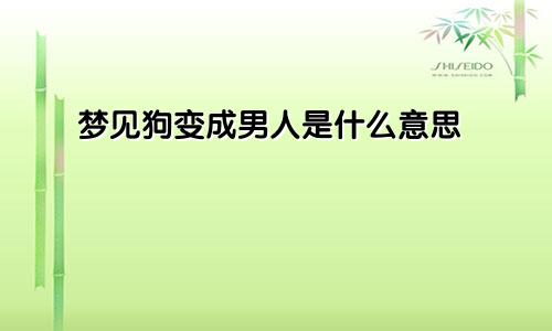 梦见狗变成男人是什么意思