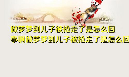 做梦梦到儿子被抢走了是怎么回事啊做梦梦到儿子被抢走了是怎么回事儿