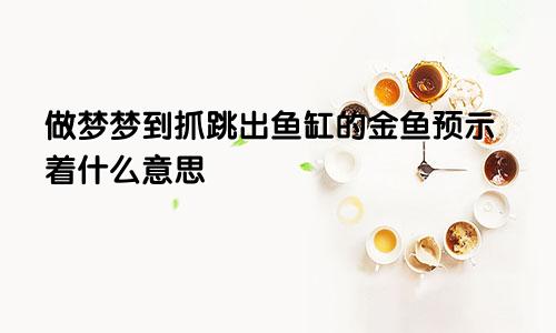 做梦梦到抓跳出鱼缸的金鱼预示着什么意思