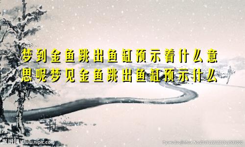 梦到金鱼跳出鱼缸预示着什么意思呢梦见金鱼跳出鱼缸预示什么