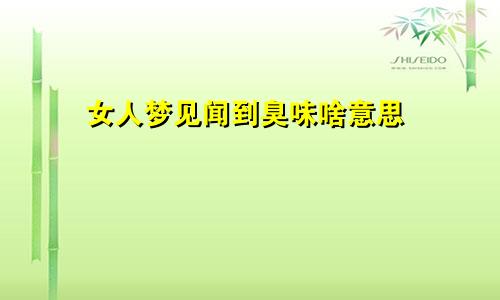 女人梦见闻到臭味啥意思