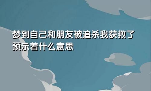 梦到自己和朋友被追杀我获救了预示着什么意思