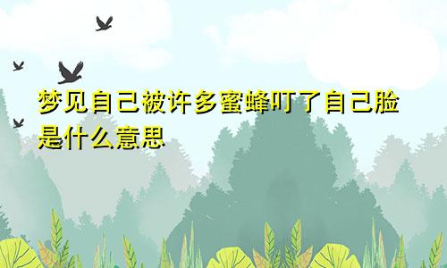 梦见自己被许多蜜蜂叮了自己脸是什么意思