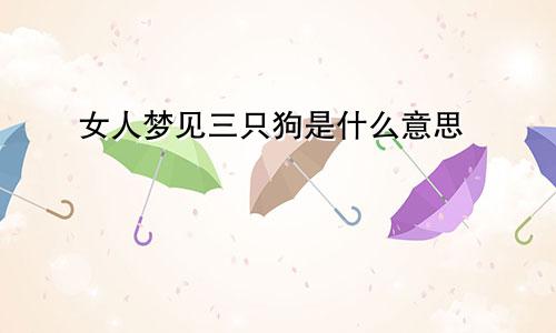 女人梦见三只狗是什么意思