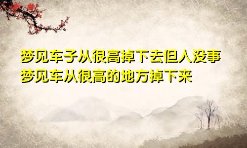 梦见车子从很高掉下去但人没事梦见车从很高的地方掉下来