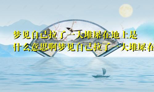 梦见自己拉了一大堆屎在地上是什么意思啊梦见自己拉了一大堆屎在地上是什么意思呀