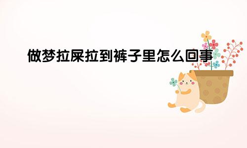 做梦拉屎拉到裤子里怎么回事