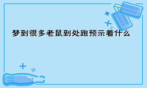 梦到很多老鼠到处跑预示着什么