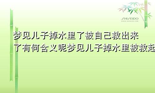 梦见儿子掉水里了被自己救出来了有何含义呢梦见儿子掉水里被救起来是什么意思