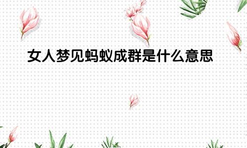 女人梦见蚂蚁成群是什么意思