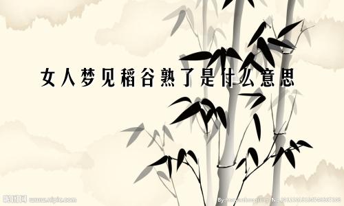 女人梦见稻谷熟了是什么意思