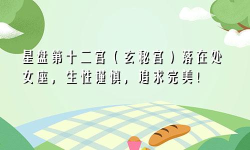 星盘第十二宫（玄秘宫）落在处女座，生性谨慎，追求完美！