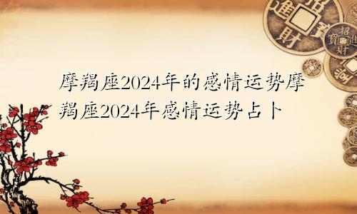 摩羯座2024年的感情运势摩羯座2024年感情运势占卜