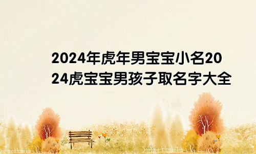 2024年虎年男宝宝小名2024虎宝宝男孩子取名字大全