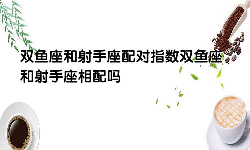 双鱼座和射手座配对指数双鱼座和射手座相配吗