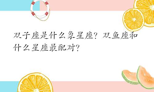 双子座是什么象星座？双鱼座和什么星座最配对？