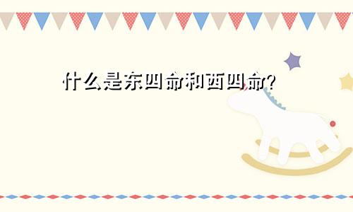 什么是东四命和西四命？