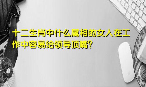 十二生肖中什么属相的女人在工作中容易给领导顶嘴？