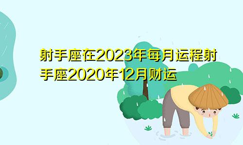 射手座在2023年每月运程射手座2020年12月财运