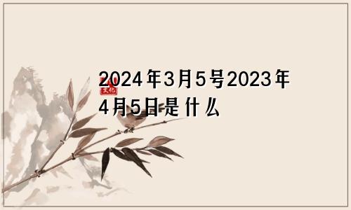 2024年3月5号2023年4月5日是什么