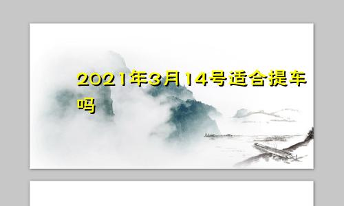 2021年3月14号适合提车吗