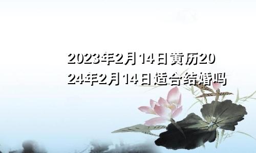 2023年2月14日黄历2024年2月14日适合结婚吗