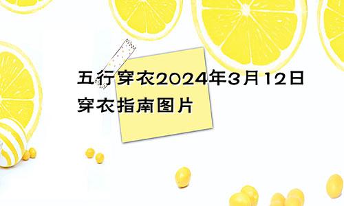 五行穿衣2024年3月12日穿衣指南图片