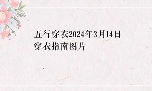 五行穿衣2024年3月14日穿衣指南图片