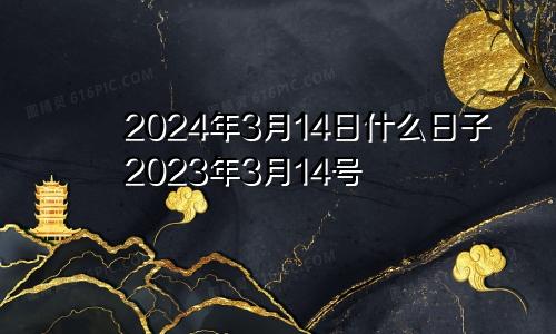 2024年3月14日什么日子2023年3月14号