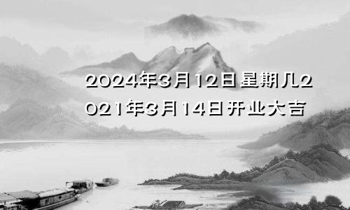 2024年3月12日星期几2021年3月14日开业大吉