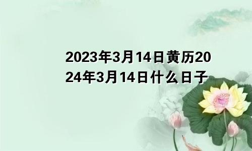 2023年3月14日黄历2024年3月14日什么日子