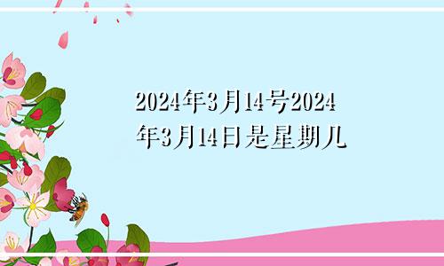 2024年3月14号2024年3月14日是星期几