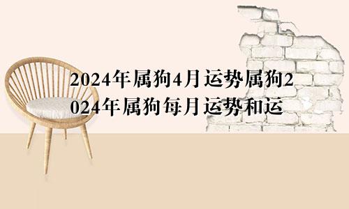 2024年属狗4月运势属狗2024年属狗每月运势和运