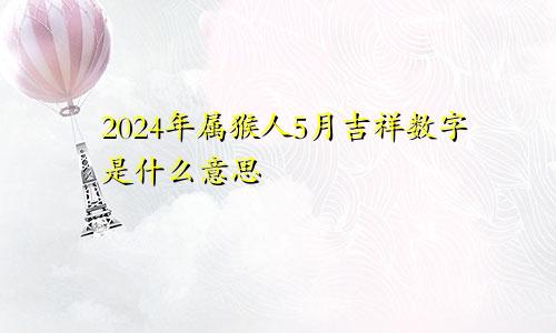 2024年属猴人5月吉祥数字是什么意思